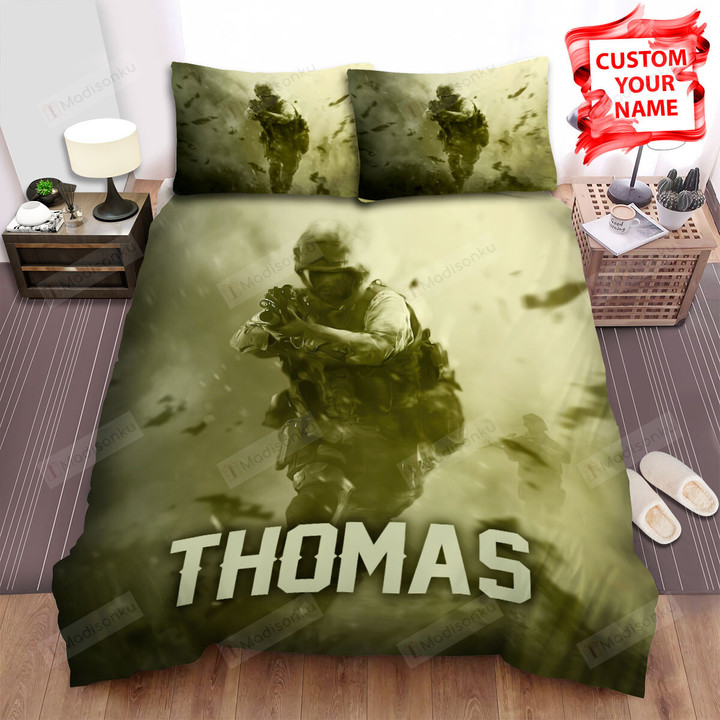 Army War Battle Soldier Bed Sheets Spread Comforter Duvet Cover Bedding Sets