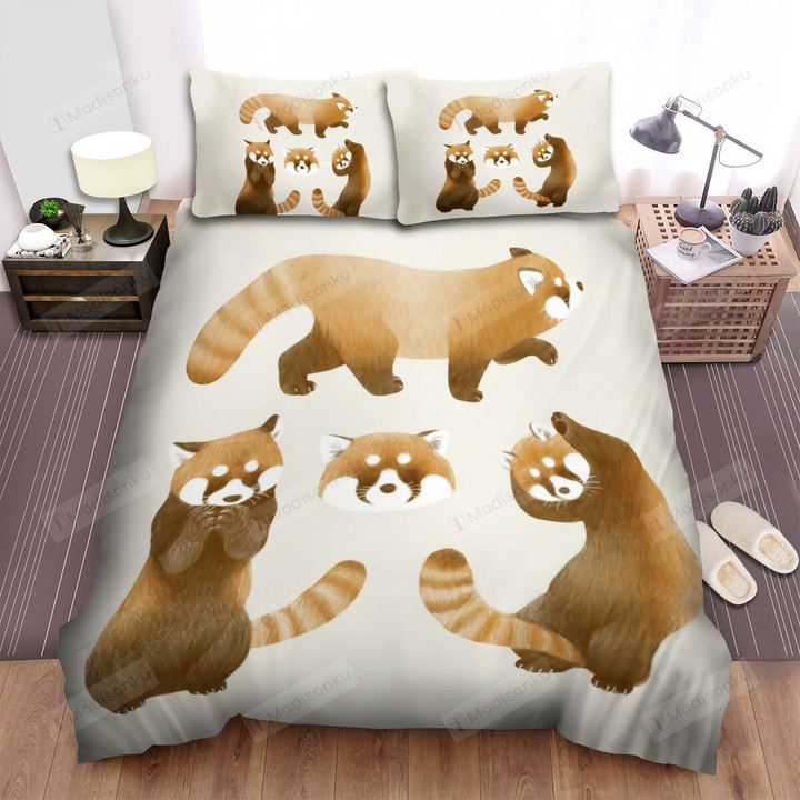The Wild Anima; - The Red Panda Emotions Bed Sheets Spread Duvet Cover Bedding Sets