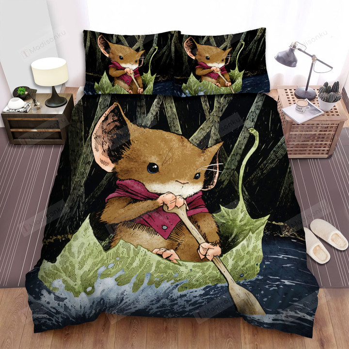 The Wild Animal - The Mouse On The Leaf Boat Bed Sheets Spread Duvet Cover Bedding Sets