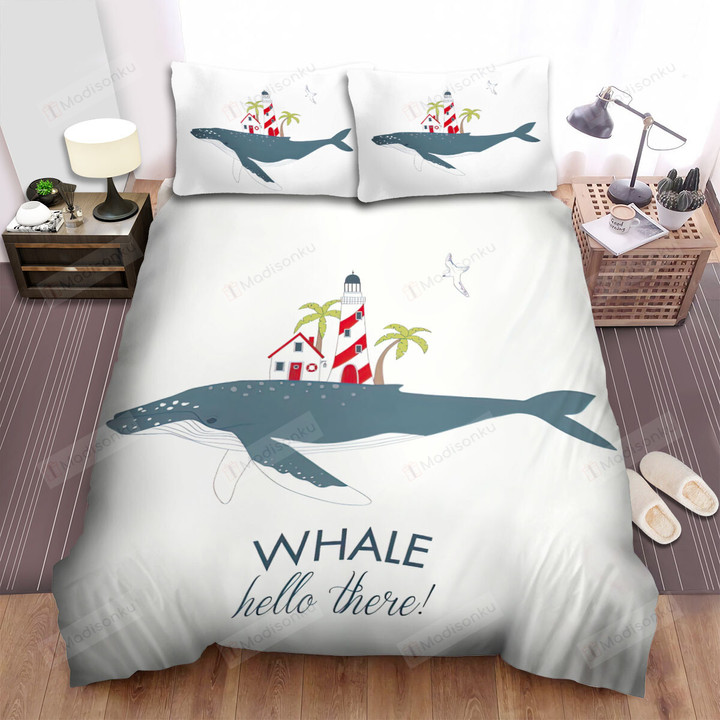 The Whale Says Hello Bed Sheets Spread Duvet Cover Bedding Sets