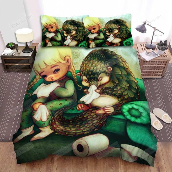 The Wildlife -The Pangolin Catches A Cold Bed Sheets Spread Duvet Cover Bedding Sets