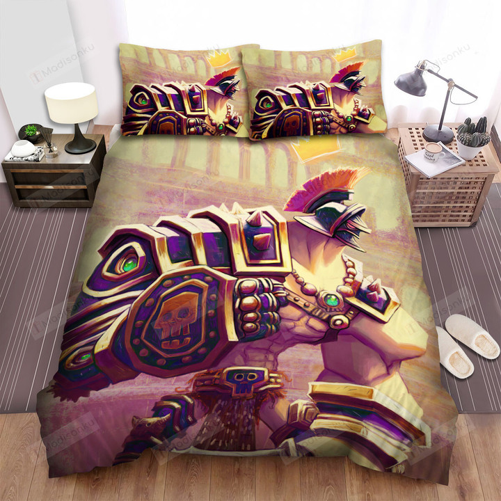 Muscular Gladiator Digital Illustration Bed Sheets Spread Duvet Cover Bedding Sets