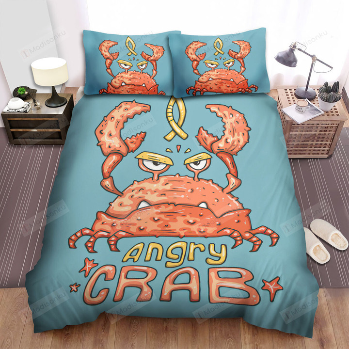 The Wildlife - The Angry Crab Vector Art Bed Sheets Spread Duvet Cover Bedding Sets