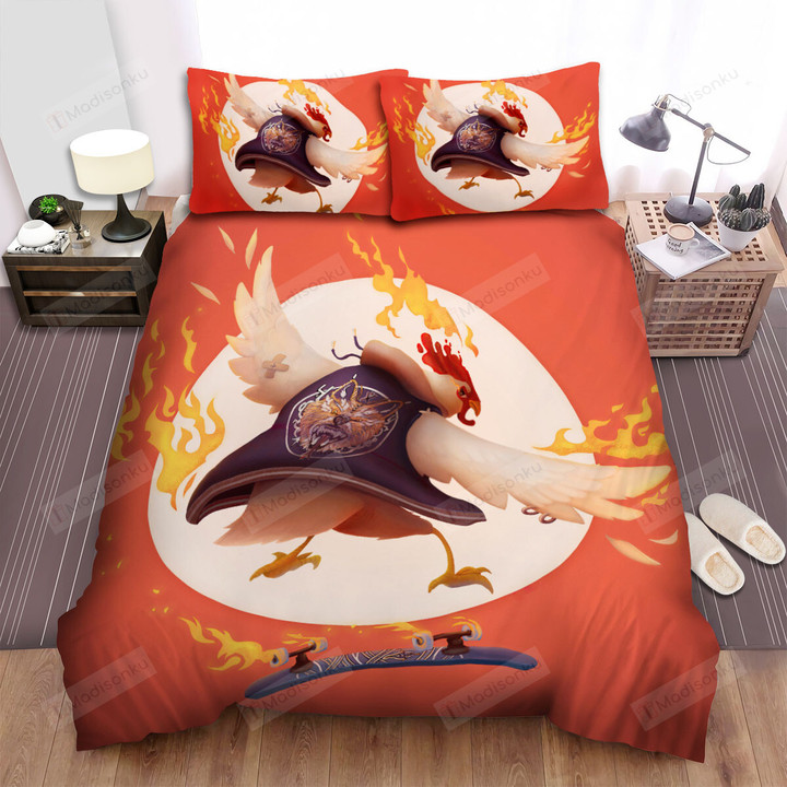 The Fire Chicken Art Bed Sheets Spread Duvet Cover Bedding Sets