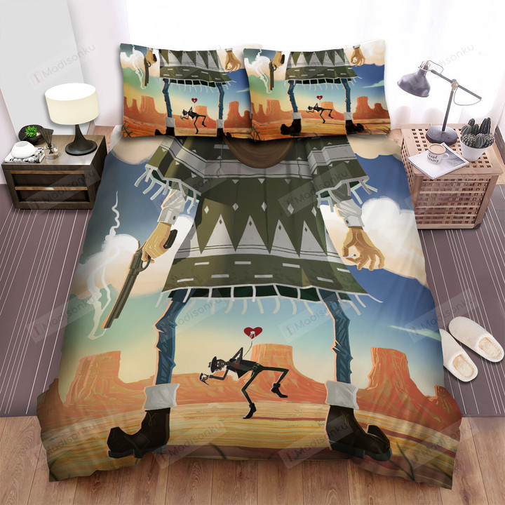 Cowboy Aim For The Heart Bed Sheets Spread Duvet Cover Bedding Sets