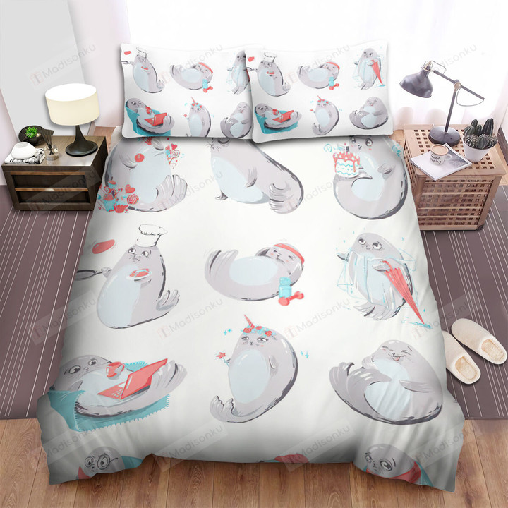 The Activities Of The Seal Bed Sheets Spread Duvet Cover Bedding Sets
