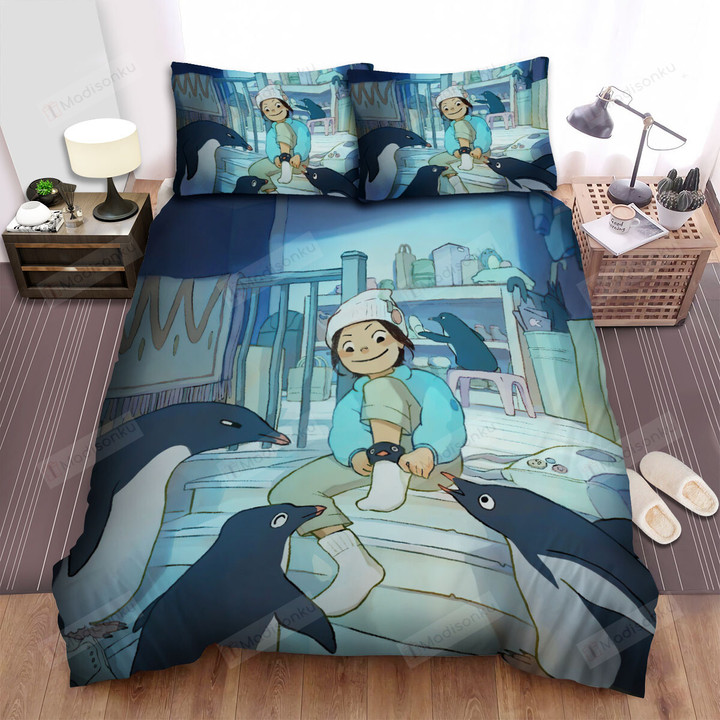 The Wild Animal - The Penguin And A Teenage Girl Bed Sheets Spread Duvet Cover Bedding Sets
