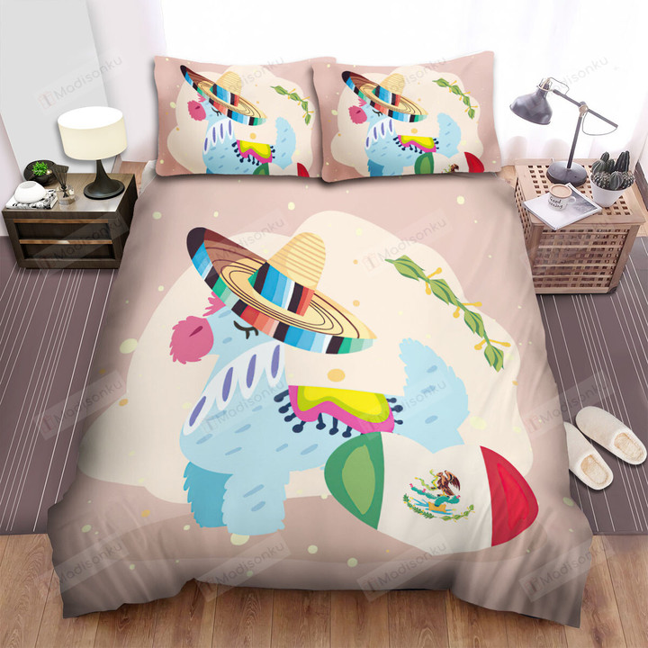 The Cattle - The Donkey Wearing Sombrero For The Festival Bed Sheets Spread Duvet Cover Bedding Sets