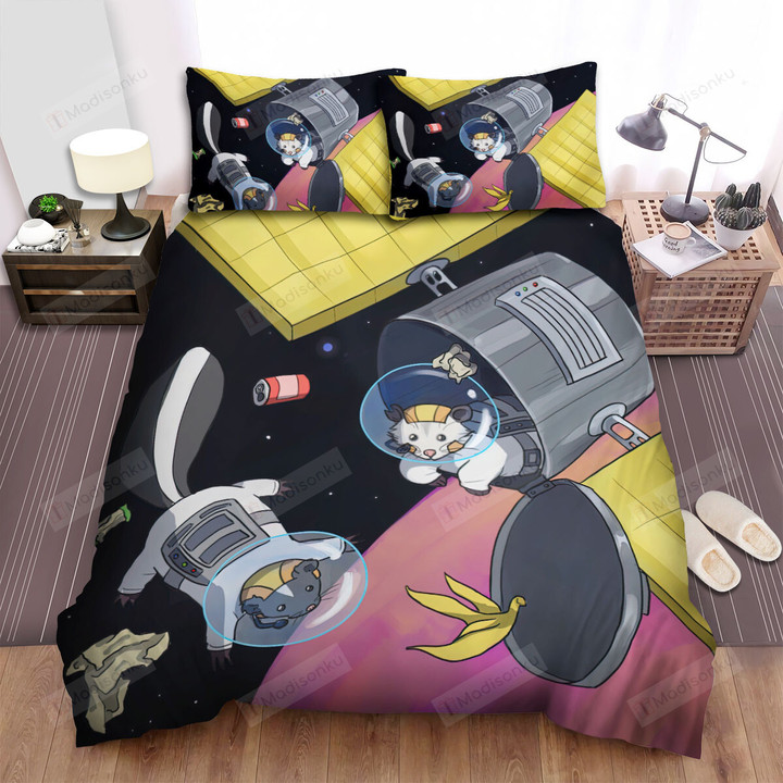 The Wild Animal - The Skunk Flying In The Space Bed Sheets Spread Duvet Cover Bedding Sets