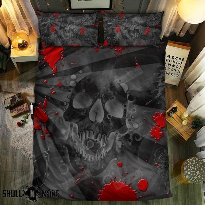 Snm - Skull Blood Collection Duvet Cover Bedding Set