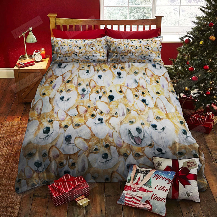 Corgi Bed Sheets Duvet Cover Bedding Set Great Gifts For Birthday Christmas Thanksgiving