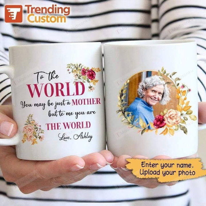 Personalized Family Gifts - You Are The World Mother's Day Personalized Coffee Mug - 11oz Gift For Whole Family Birthday Mom Gifts Her