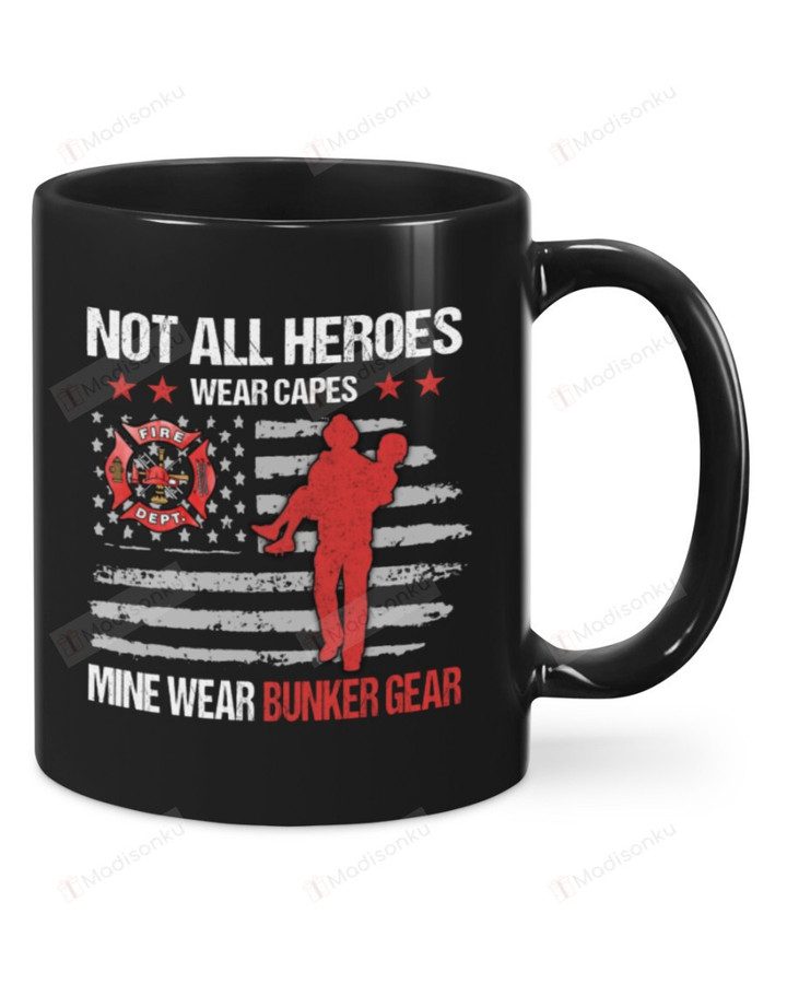 Firefighter - Not All Heroes Mug Happy Patrick's Day , Gifts For Birthday, Thanksgiving Anniversary Ceramic Coffee 11-15 Oz