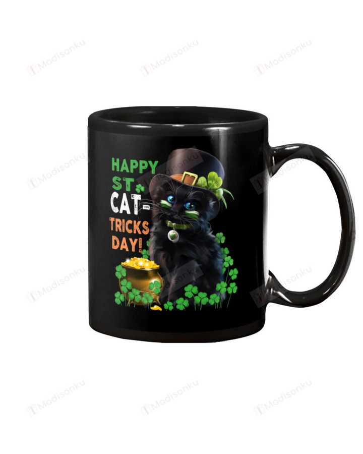 Black Cat Leprechaun- Mug Happy Patrick's Day , Gifts For Birthday, Thanksgiving Anniversary Ceramic Coffee 11-15 Oz