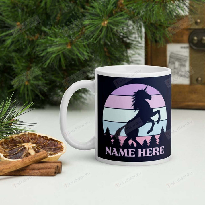 Personalized Shadow Unicorn In Pastel Funny Gifts Ceramic Mug Perfect Customized Gifts For Birthday Christmas Thanksgiving 11 Oz 15 Oz Coffee Mug