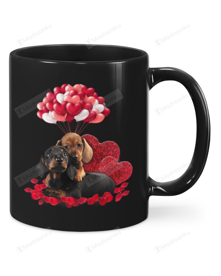 Dachshund - Heart Of Love Mug, Happy Valentine's Day Gifts For Couple Lover ,Birthday, Thanksgiving Anniversary Ceramic Coffee 11-15 Oz