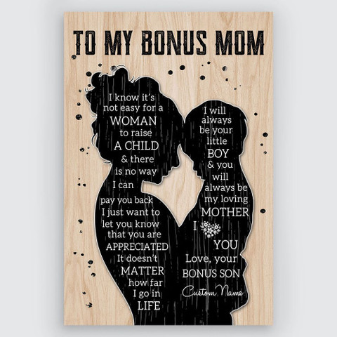 Personalized Gifts To My Bonus Mom From Son Poster Gifts Meaningful Qu -  Giftforsoul