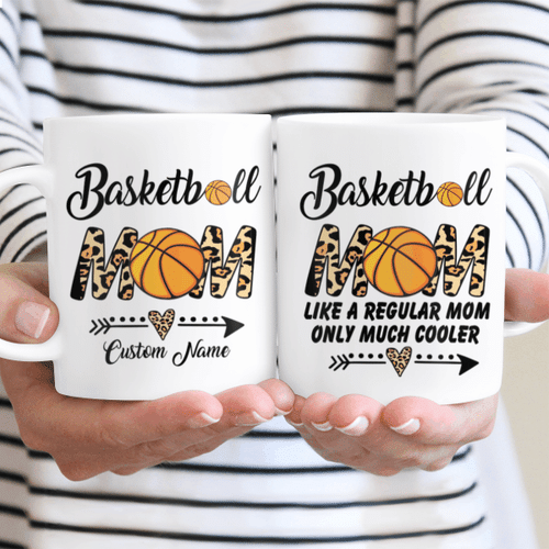 Basketball Mom Custom Name Mug Like A Regular Mom Only Much Cooler