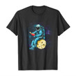 Astronaut & Books Black 2D T-Shirt DAD08