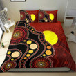 Aboriginal Bedding Set Turtle Australia Flag Footprint Sydney Opera Pa026