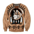 Native Dreamcatcher Wolf 3D All Over Printed Shirts NA31