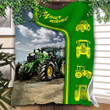 Green Tractor Farmer Fleece Blanket FMB3