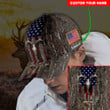 Deer Hunter,Deer Skull With American Flag, Custom Your Cap All Over Printed HTCAP03