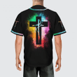 Jesus - Colorful cross Baseball Jersey GOD07