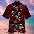 Red Skull Smoke Hawaiian Shirt