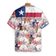 Texas Longhorn Bluebonnet and Armadillo EZ12 2908 Hawaiian Shirt