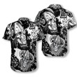 Seamless Pattern Skull In Viking Helmets Hawaiian Shirt M25022301