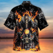 BIKER SKULL Hawaiian Shirt - MC028