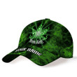 420 Personalized Name High Life Art Green Skull Symbol Of Weed Printed Hat NTH107