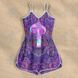 MUSHROOM PSYCHEDELIC PATTERN ROMPERS FOR WOMEN PSR3