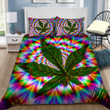 420 Art Colorful Background With Weed Leaf Bedding Set NTH164