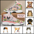 Dog And Cat Lover Tropical Palm Tree Pattern Customized White Air JD13 Shoes