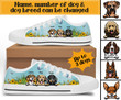 Sunflower Dogs Personalized Low Top Shoes - Birthday, Anniversary Gift For Dog Lovers