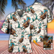 Cowboy Barrel Racing Tropical Desert Custom Photo - Hawaiian Shirt - Owl Ohh