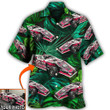 Car Dirty Track Racing Tropical Flower Custom Photo - Hawaiian Shirt - Owl Ohh
