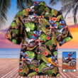 Motocross Tropical Flower Custom Photo - Hawaiian Shirt - Owl Ohh