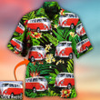 Hippie Van Volkswagen Camper Van Tropical Flower Custom Photo - Hawaiian Shirt - Owl Ohh