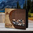 Motorcycle Brown Pattern Personalized Men's Wallet - HM003PS07 - BMGifts (formerly Best Memorial Gifts)