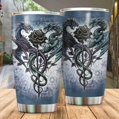 Dragon and Dungeon Tattoo Tumbler DR36