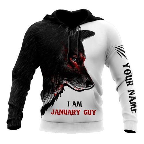 Custom Name January Guy Wolf 3D All Over Printed Unisex Shirts L20