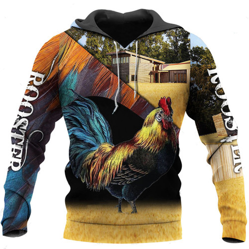 Rooster 3D All Over Print Hoodie RTT05