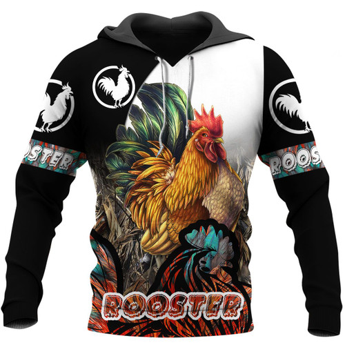 Rooster 3D All Over Print Hoodie RTT06