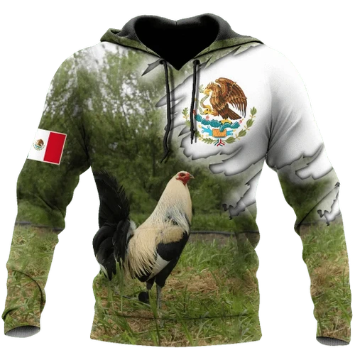 Mexican Rooster 3D Printed Unisex Shirts RT50