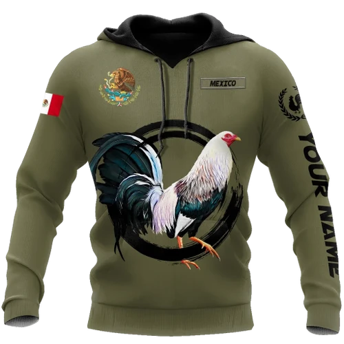 Personalized Mexican Rooster 3D Printed Unisex Shirts RT52
