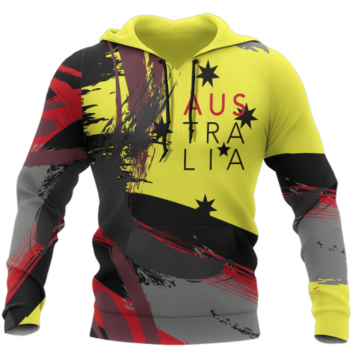 AUSTRALIA BRUSH ATHLETIC STYLE ABORIGINAL COLOR 3D ALL OVER PRINTED SHIRTS AUS2