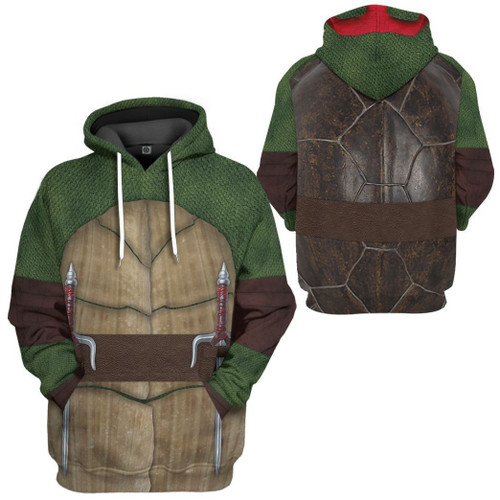 3D Raphael Raph TMNT Cosplay Custom Tshirt Hoodie Apparel TJ4